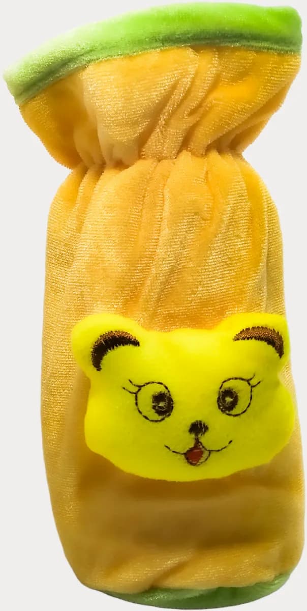 Soft Velvet 3D Cartoon Feeding Bottle Cover - Fits 90 to 240 ml